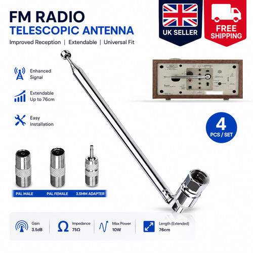 Telescopic dab radio aerial - telescopic,