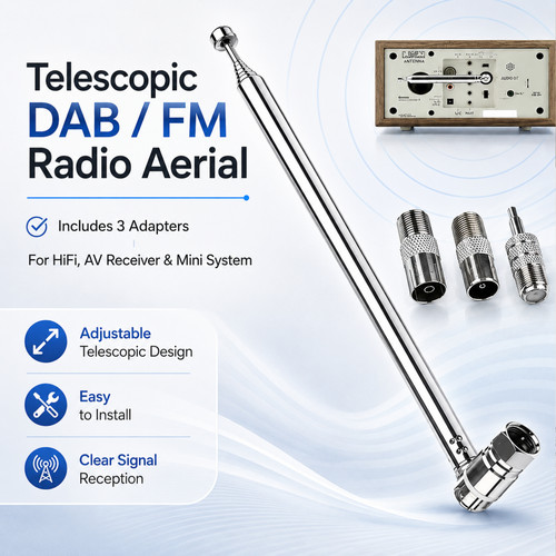 Telescopic dab radio aerial - dab,