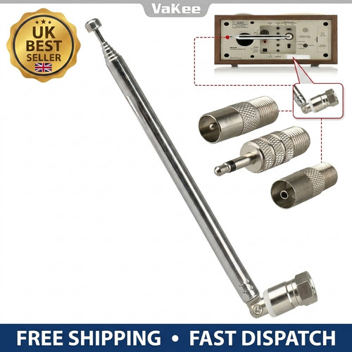 Telescopic dab radio - dab, aerial